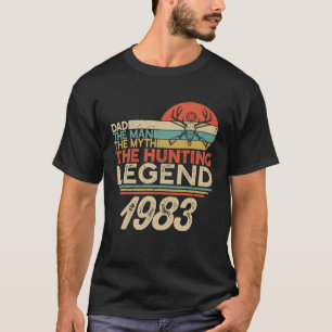 Camiseta O Nascer Do Pai Do Homem De Legenda Da Caça Em 198