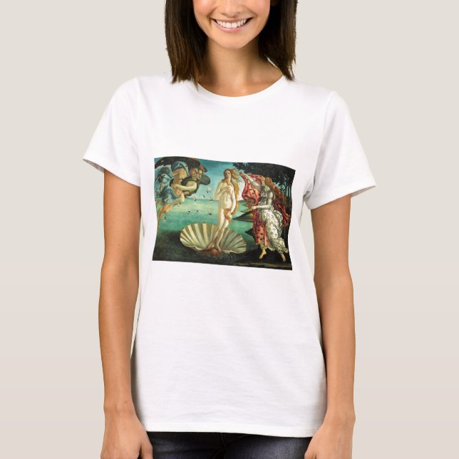 Camiseta O nascimento de Venus por Sandro Botticelli (Frente)