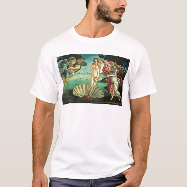 Camiseta O nascimento de Venus por Sandro Botticelli (Frente)