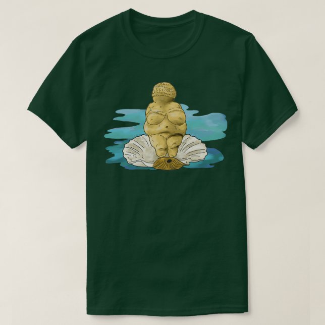 Camiseta O Nascimento de Vênus von Willendorf (Frente do Design)