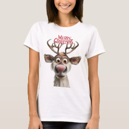 Camiseta O natal alegre de Rudolph