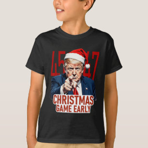 Camiseta O Natal Chegou Engraçado O Donald Trump Papais noe