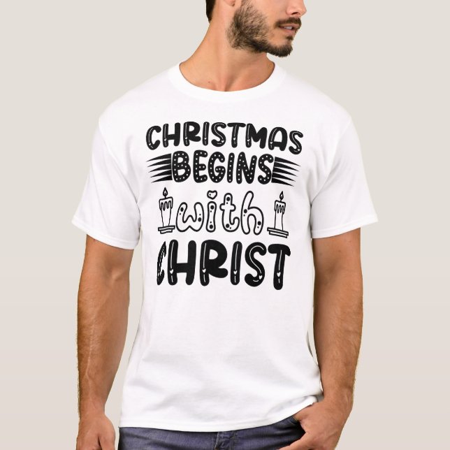 Camiseta O Natal Começa com Cristo-61491 (Frente)
