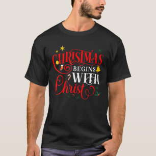 Camiseta O Natal Começa Com Fé Cristo Jesus Cristão