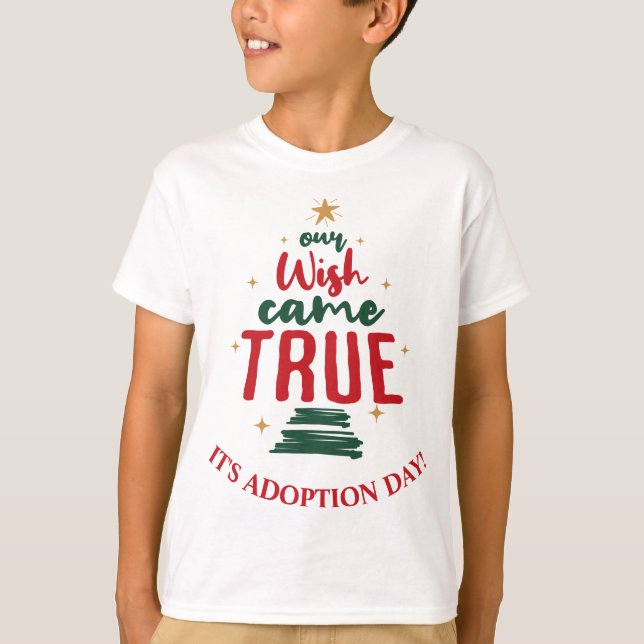 Camiseta O Natal da Criança de Adoção "Nosso Desejo Virou V (Frente)