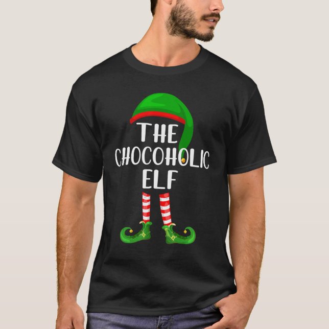 Camiseta O Natal da família Chocoholic Elf Matching (Frente)