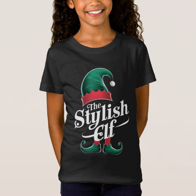 Camiseta O Natal da Família Correspondente do Grupo Elf Na  (Frente)