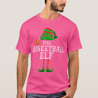 Camiseta O Natal da Família de Elfos do Basquete Correspond