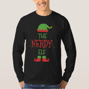 Camiseta O Natal da Família do Elfo Nerdoso Grupo Combinado