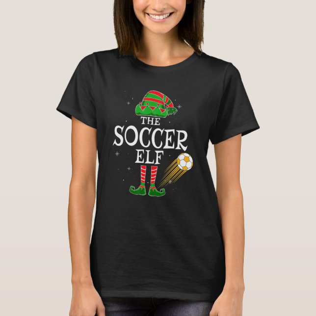 Camiseta O Natal da Família do Grupo Elf do Futebol (Frente)