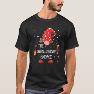 Camiseta O Natal Da Família Gnomo Da Higienista Dental