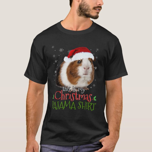 Camiseta O Natal Da Guiné É O Meu Pajama De Natal (Frente)