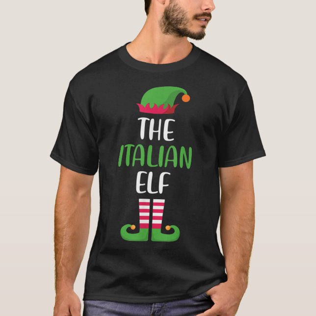 Camiseta O Natal De Combate À Família Elf Italiana (Frente)