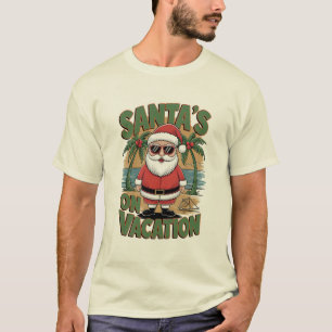 Camiseta O Natal de férias do Papai Noel
