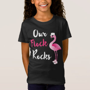 Camiseta O Natal De Flamingo Cruise, O Nosso Flock Rocks Ad