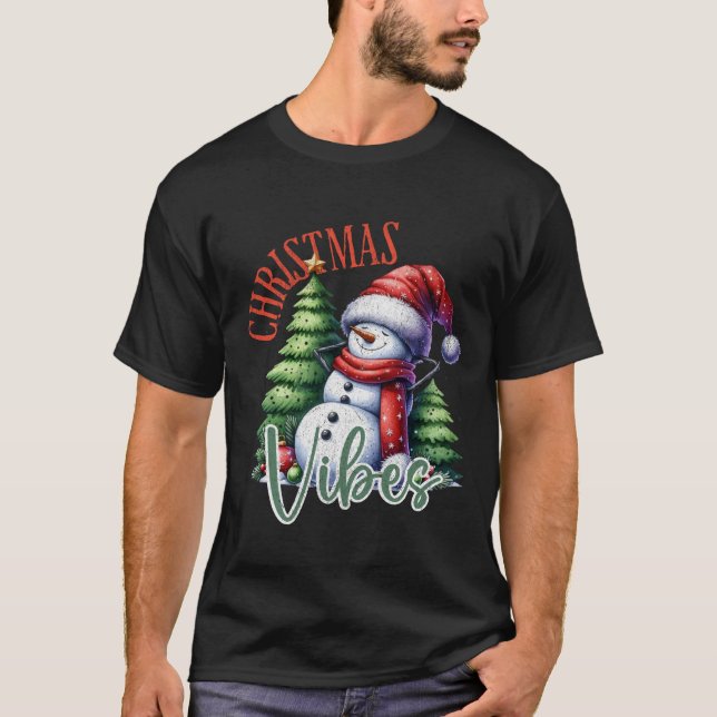 Camiseta O Natal de Frosty Vibes Boutique (Frente)