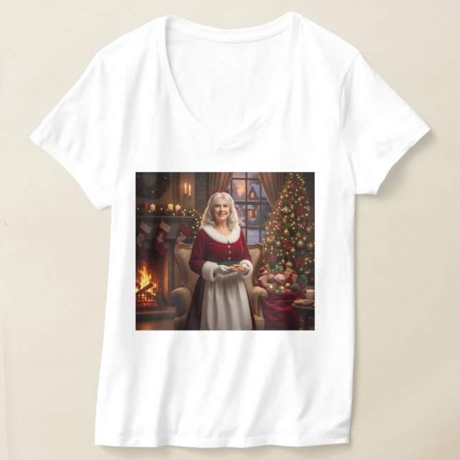 Camiseta o Natal de Mamãe Noel (Postura )