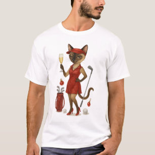 Camiseta O Natal do Golf temia para o Partido Golfista dos