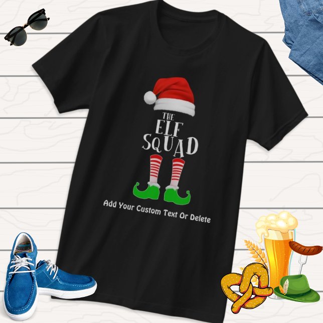 Camiseta O Natal do Grupo de Combinação da Família Elf Squa (Criador carregado)