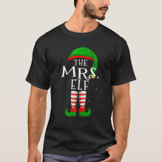 Camiseta O Natal do Grupo Familiar da Sra. Elf Funny Matchi