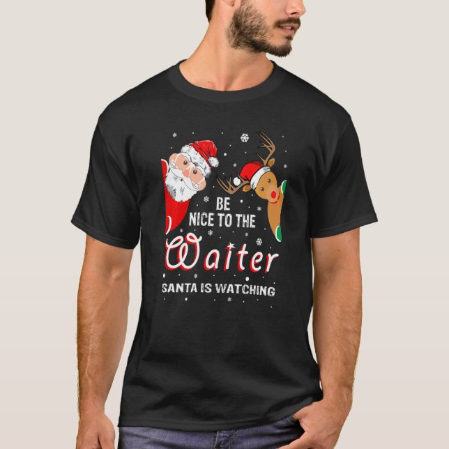 Camiseta O Natal É Bom Para Os Papais noeis De Garçom Que E (Frente)