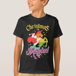 Camiseta O Natal É Papais noeis Mágicos Andando Engraçado N
