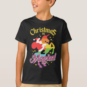 Camiseta O Natal É Papais noeis Mágicos Andando Engraçado N