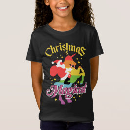 Camiseta O Natal É Papais noeis Mágicos Andando Engraçado N