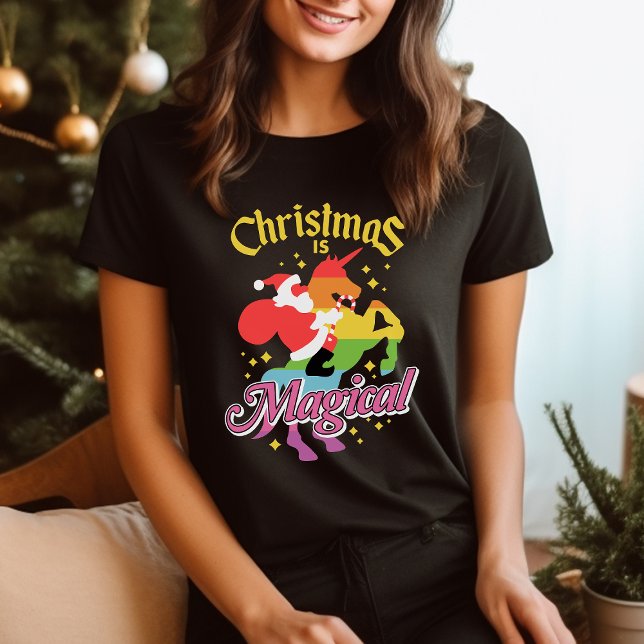 Camiseta O Natal É Papais noeis Mágicos Andando Engraçado N (Criador carregado)