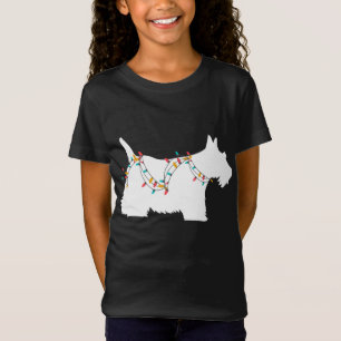 Camiseta O Natal Luz Escocês Terrier a Dog Lover