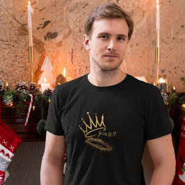 Camiseta O Natal Negro dos Homens do REI SAVIOR