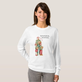 Camiseta O natal se divertindo com esta família alegre