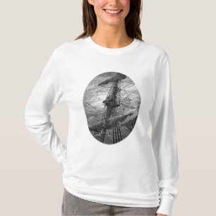 Camiseta O navegador acima do mastro durante uma tempestade
