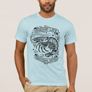 Camiseta O Navegador do Mar Profundo   Camarão Sailor Jerry