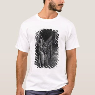 Camiseta O navegador olha nas serpentes no oceano