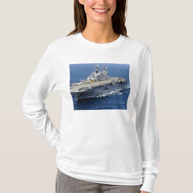 Camiseta O navio de ataque anfíbio USS Peleliu (Frente)