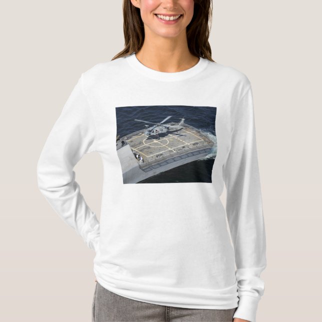 Camiseta O navio de combate litoral USS Freedom (Frente)