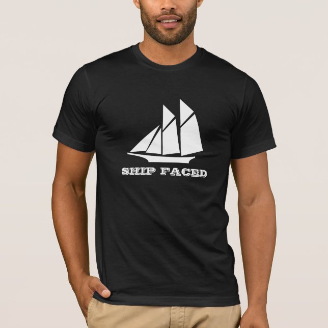 Camiseta O navio enfrentou o cruzamento do barco de (Frente)