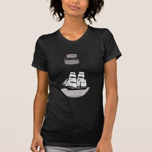 Camiseta O navio na lâmpada de vidro