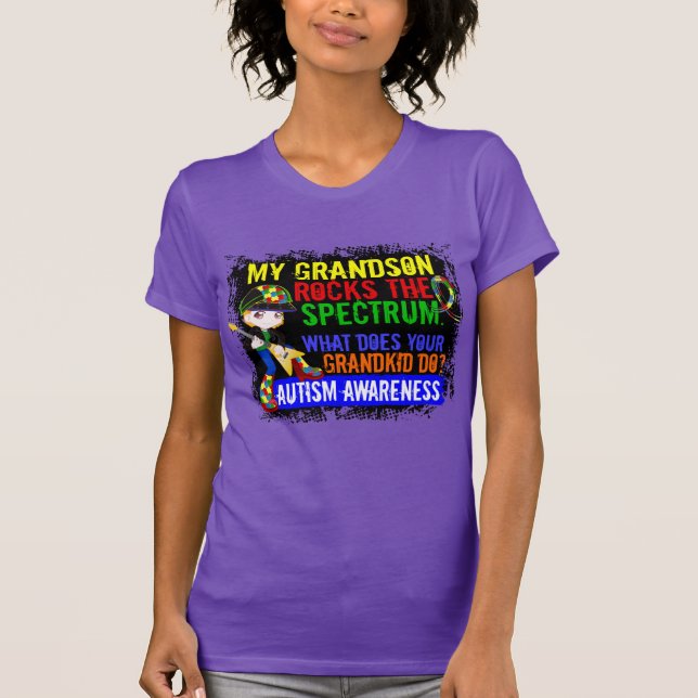 Camiseta O neto balança o autismo do espectro (Frente)