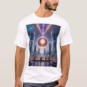 Camiseta O Nexo da Inovação: Um Futuro Visionário