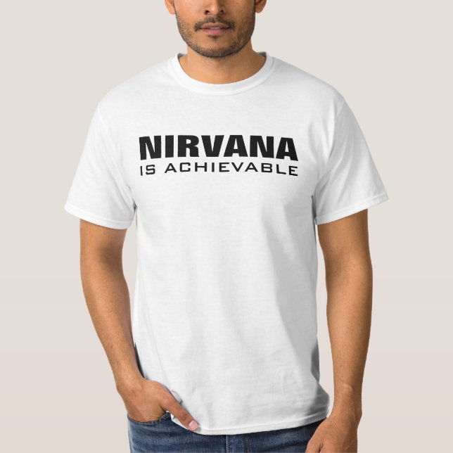 Camiseta O nirvana é realizável (Frente)