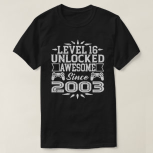 Camiseta O nível 16 destravou desde 2003 o 15o aniversári