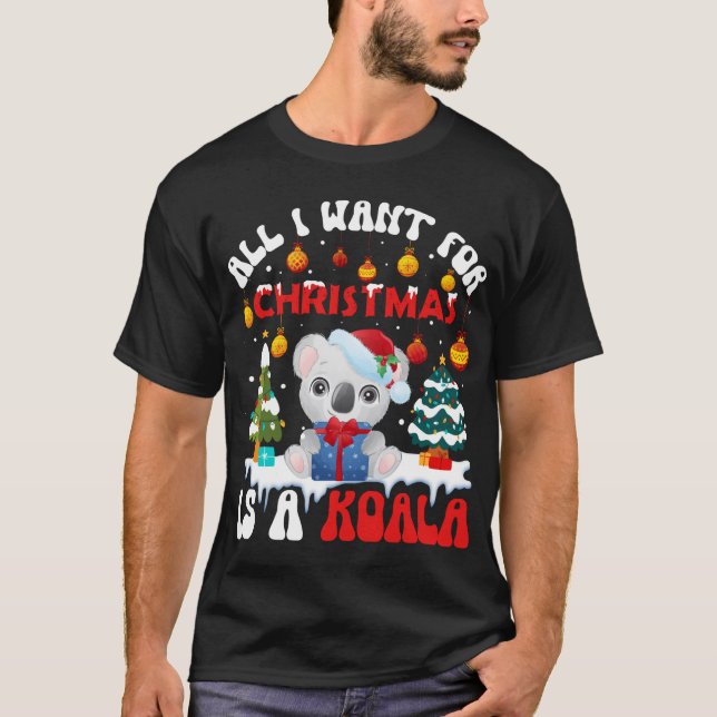Camiseta O Noel Hat Koala Que Eu Só Quero No Natal É (Frente)