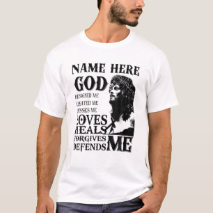 Camiseta O Nome Aqui Que Deus Me Projetou Criou Que Me Ame.