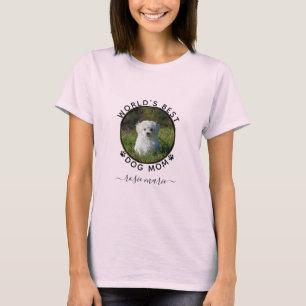 Camiseta O nome da foto de um cachorro-preto das impressõe