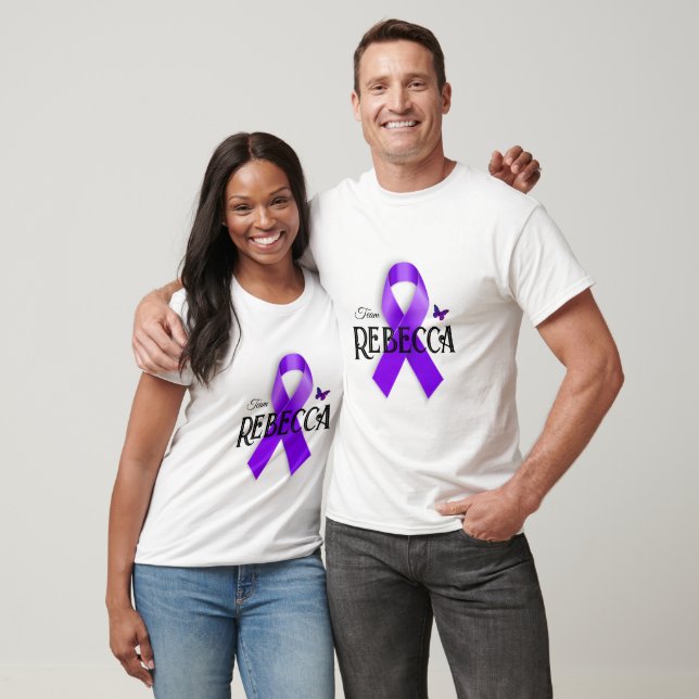 Camiseta O NOME DELA Personaliza Mostrar Suporte a Lupus (Unissex)
