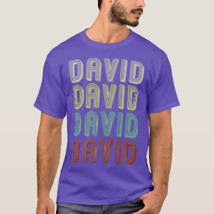 Camiseta O Nome É David No Funny Retro Vintage Disco