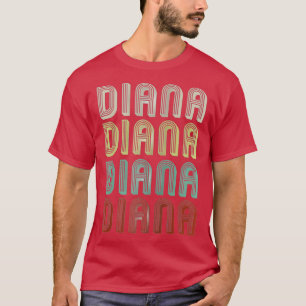 Camiseta O Nome É Diana No Engraçado Retro Vintage Disco.
