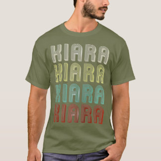 Camiseta O Nome É Kiara Em Retro Vintage Disco Engraçado